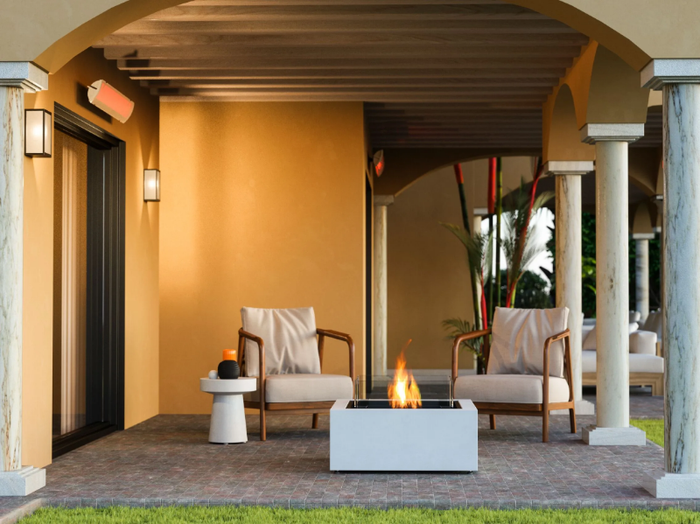 BASE 30 - Indoor/Outdoor freestanding bioethanol or gas fireplace _ EcoSmart Fire